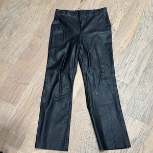 Sanctuary Black Faux Leather-Look Waistband Pants